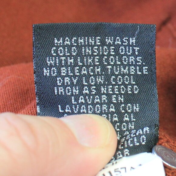 #429 A3 Denim Burnt Orange Red Jeans Size 16 - Picture 8 of 8